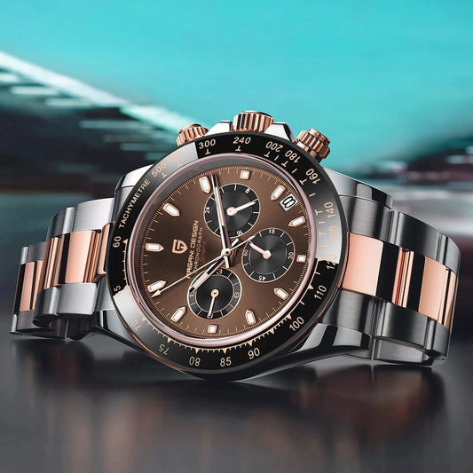 Pedro Chrono Gold Watch