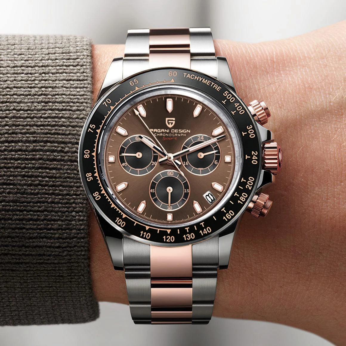 Pedro Chrono Gold Watch