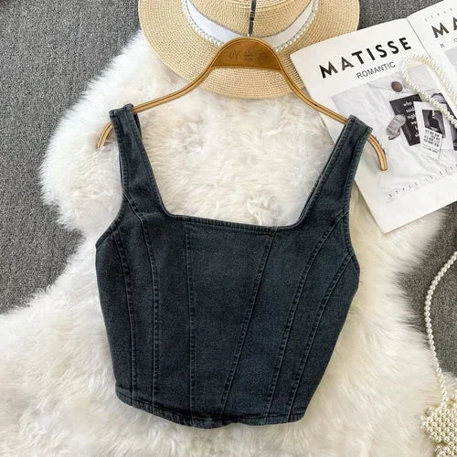 Kaia Denim Corset Top
