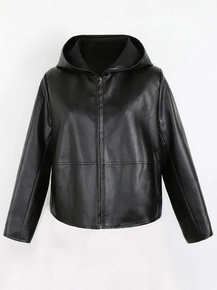 Nerazzurri Hooded Leather Jacket