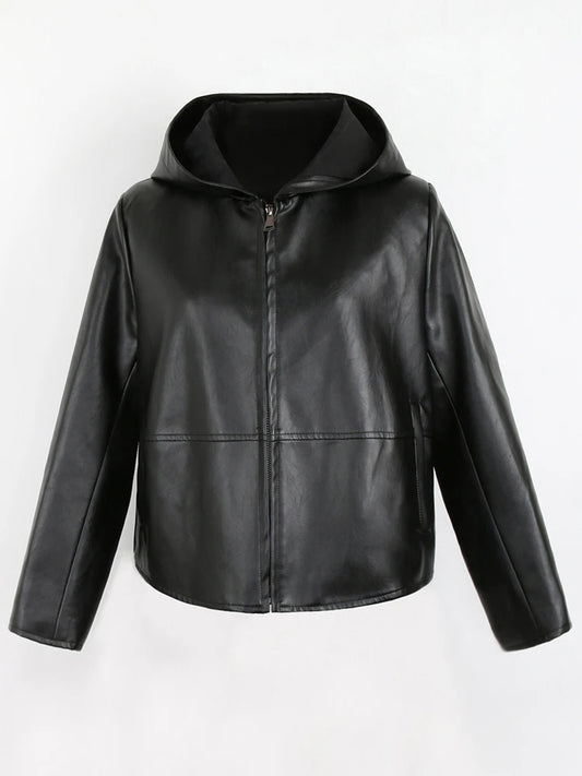 Nerazzurri Hooded Leather Jacket