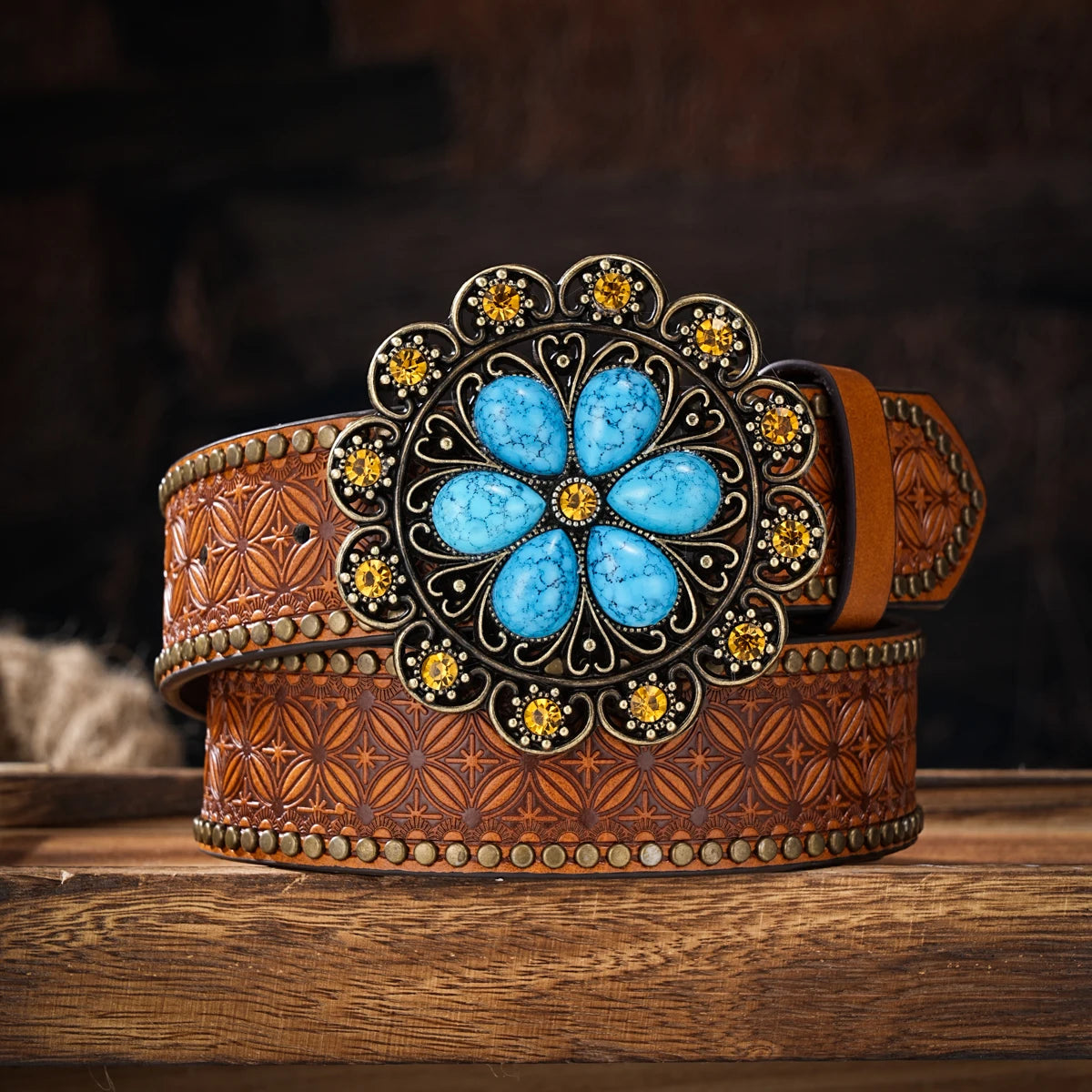 Dakota Western Floral Belt