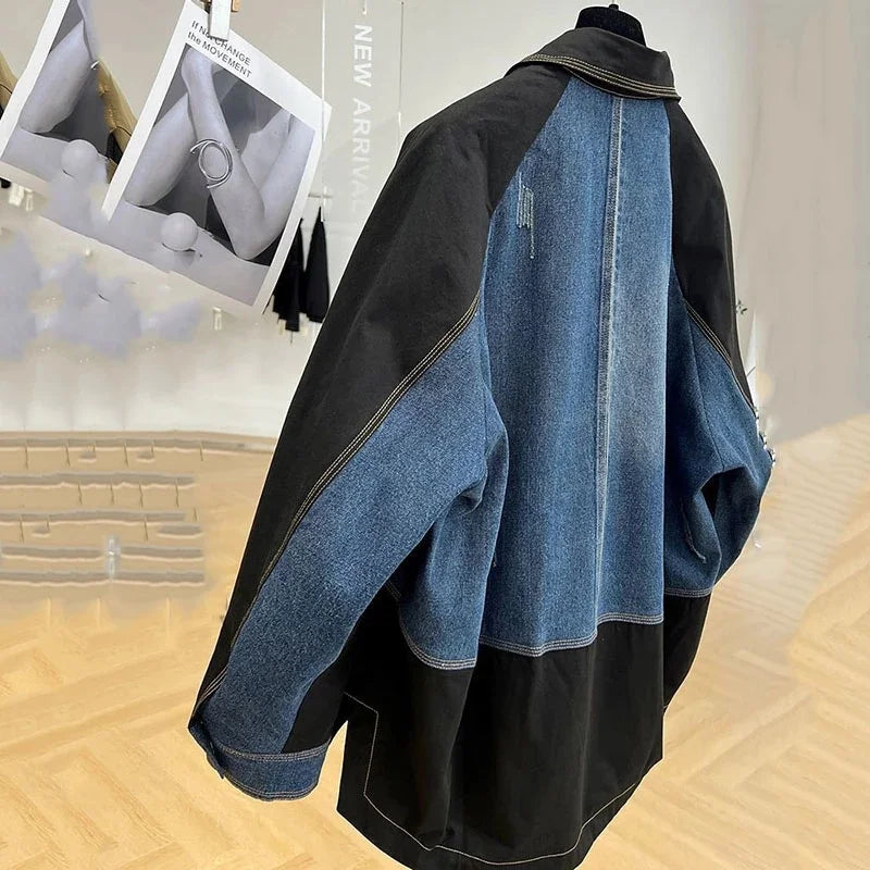 Clara Spliced Denim Jacket