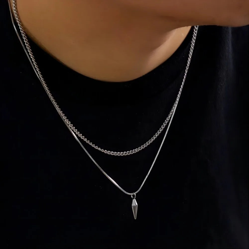 Damon Rivet Pendant Necklace