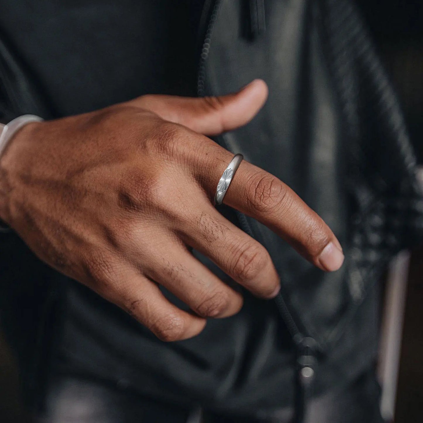 Orion Sunburst Steel Ring