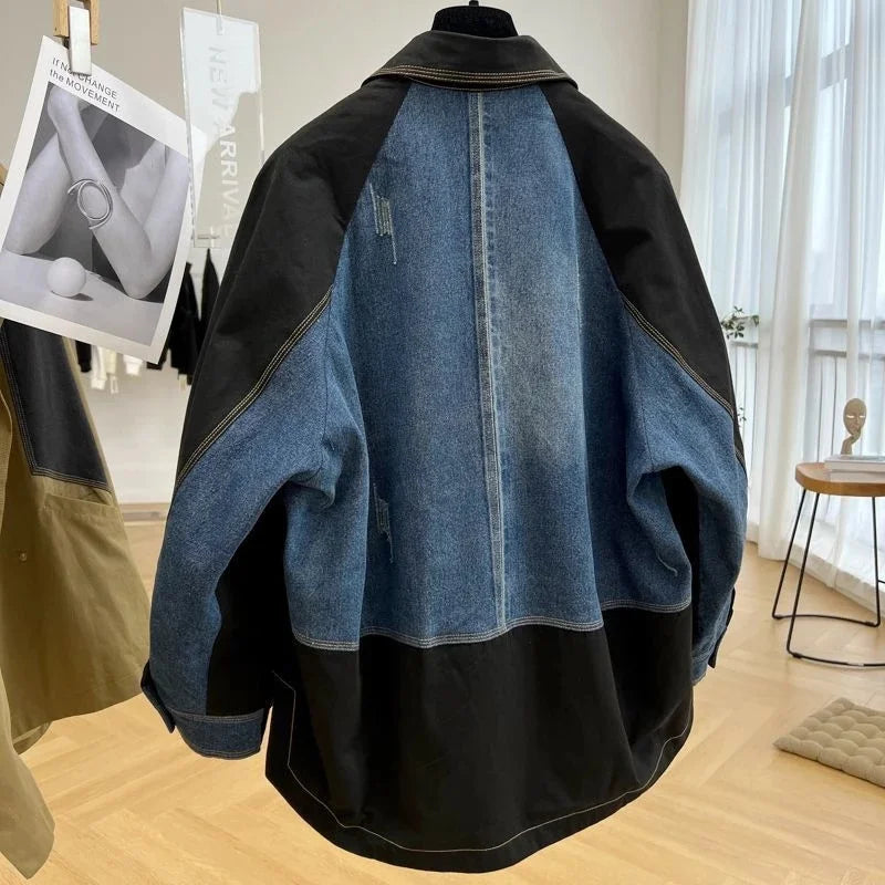 Clara Spliced Denim Jacket