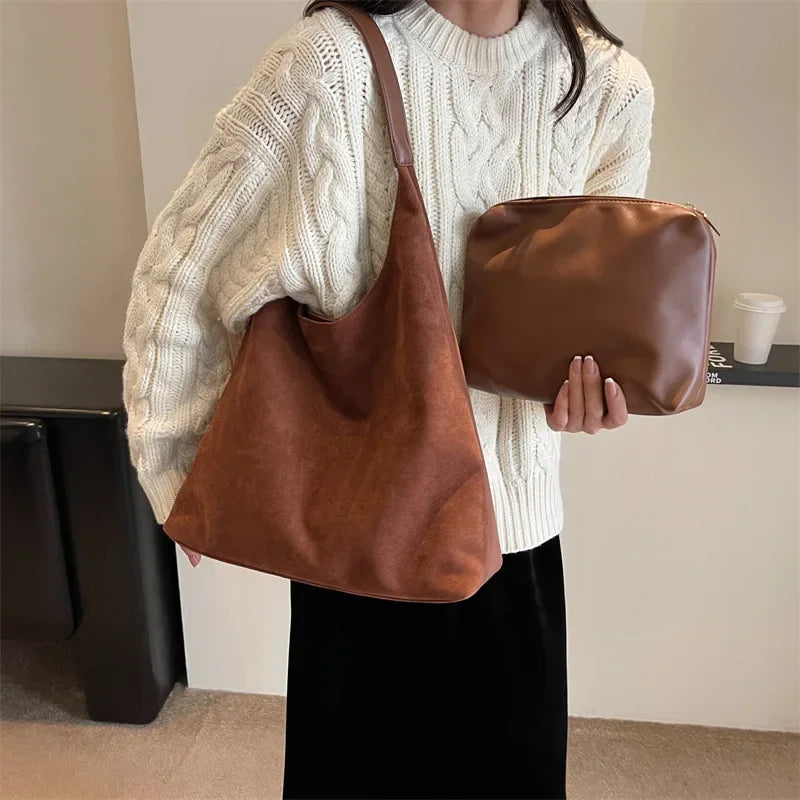 Freya Suede Shoulder Bag