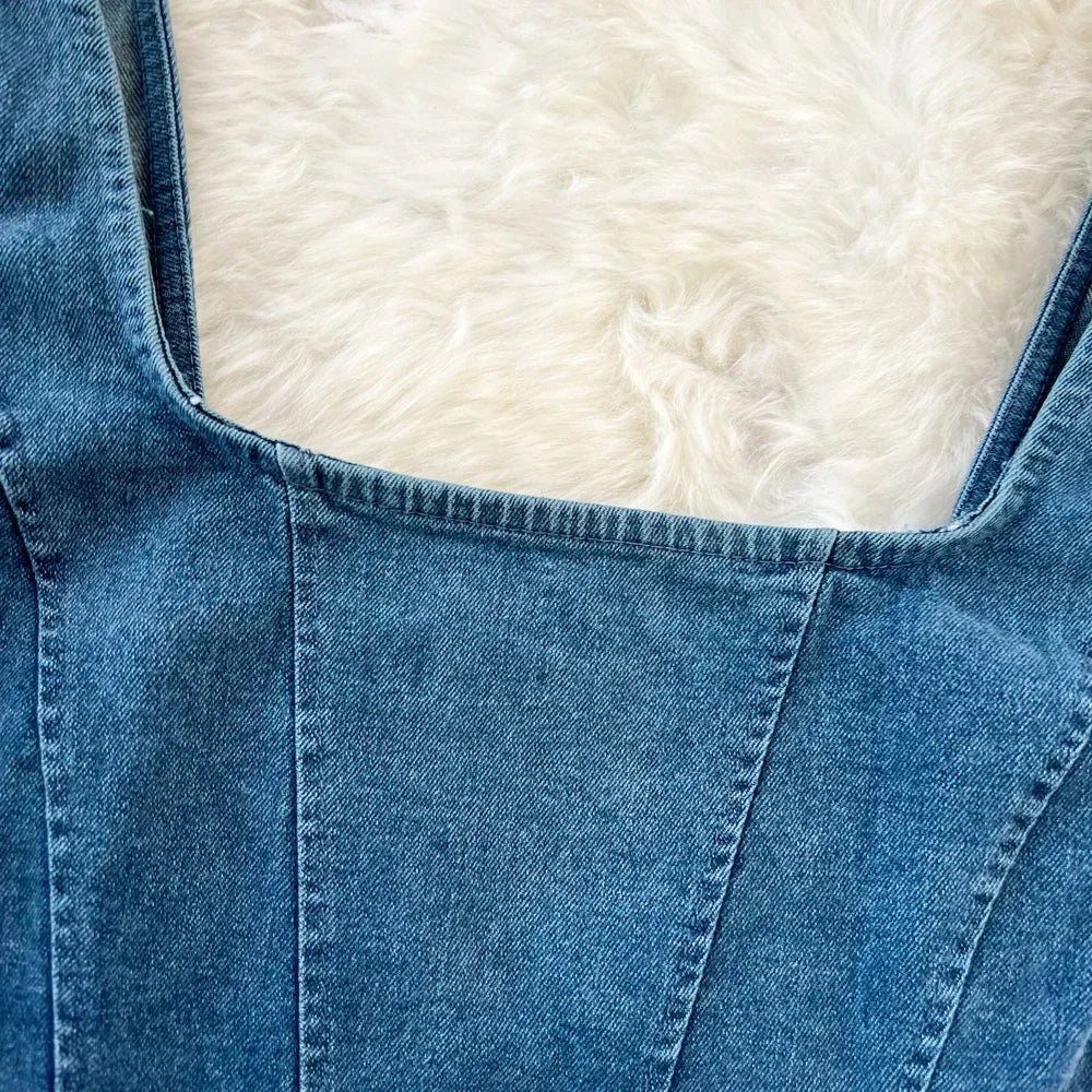 Kaia Denim Corset Top