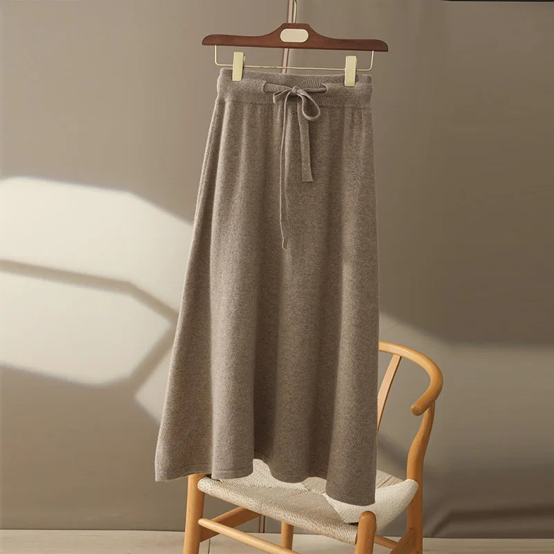 Clara Wool A-Line Skirt