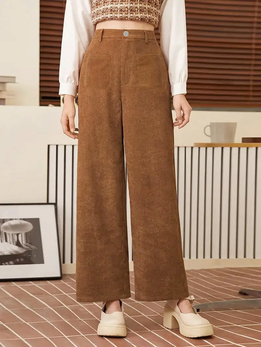 Nora Velvet Straight Pants