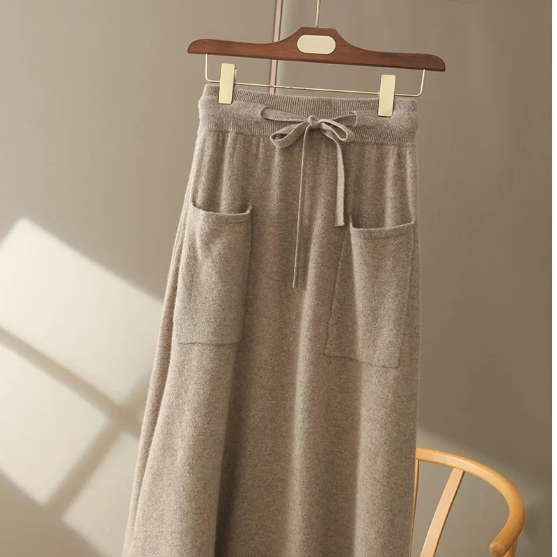 Clara Wool A-Line Skirt