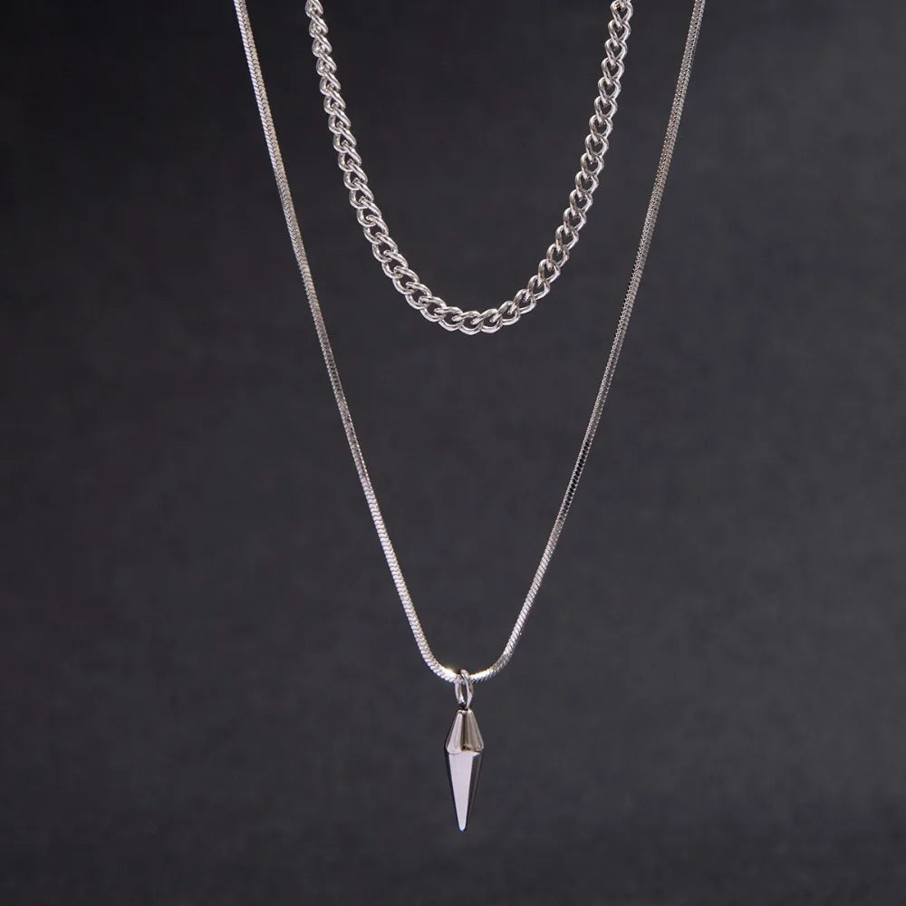 Damon Rivet Pendant Necklace