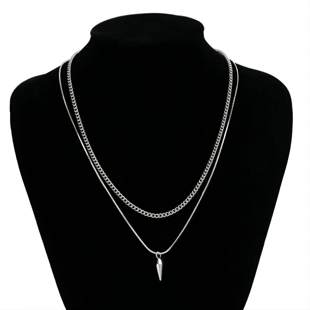 Damon Rivet Pendant Necklace