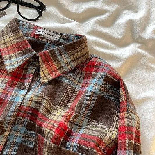 Clara Retro Plaid Shirt