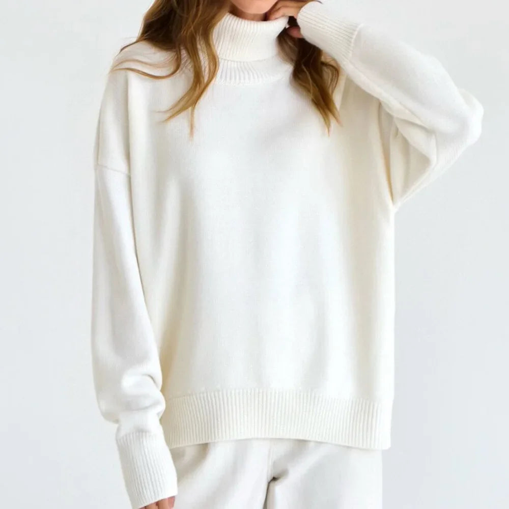 Nora Fleece Turtleneck Sweater
