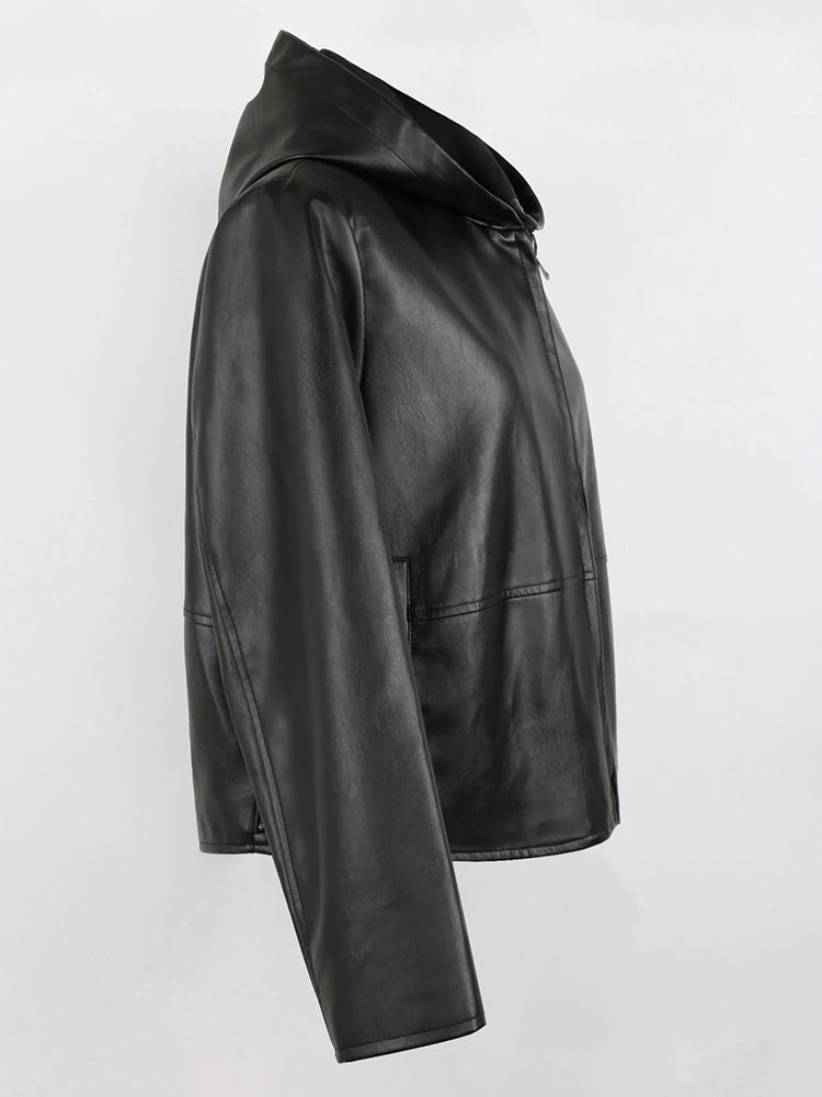 Nerazzurri Hooded Leather Jacket