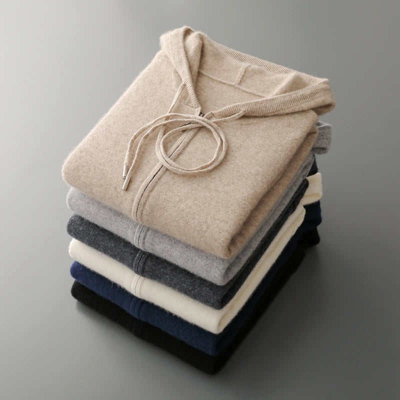 Ezra Cashmere Zip Hoodie