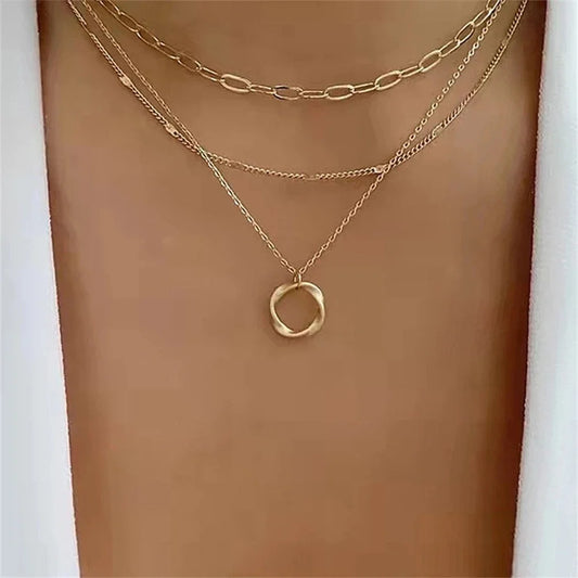 Liora Layered Circle Necklace