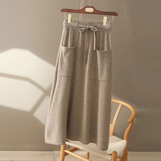 Clara Wool A-Line Skirt